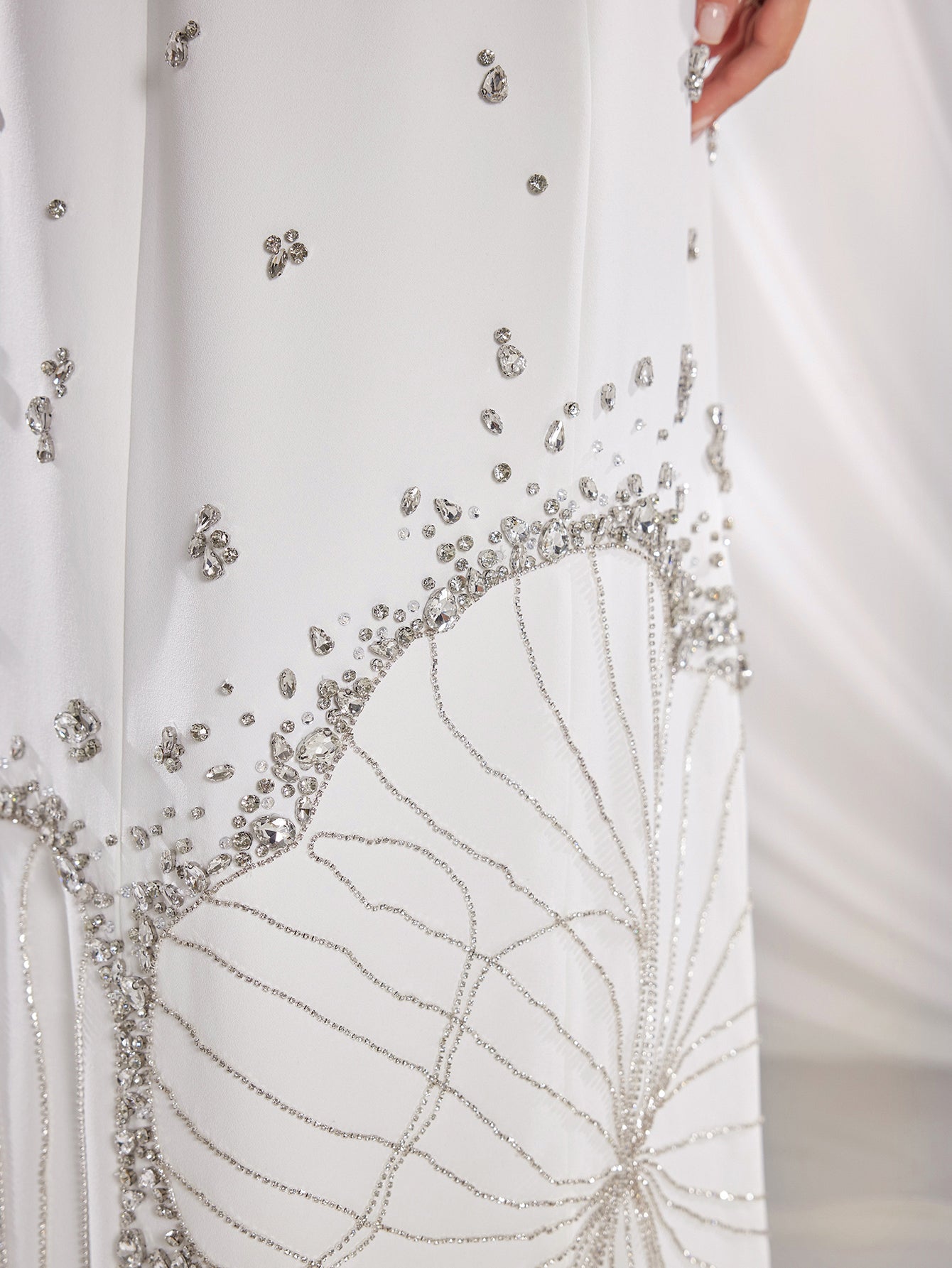 Women's Long Sleeve Embellished Column Dress